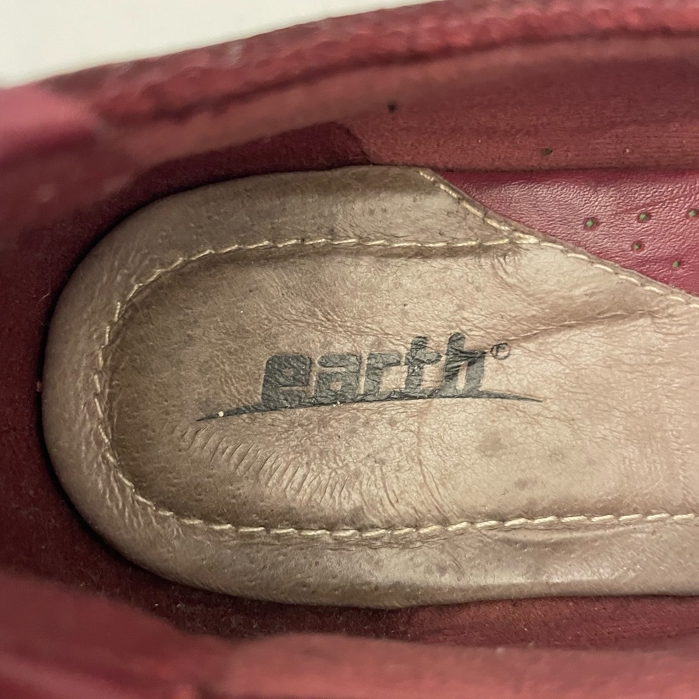 Earth Shoes • Wanderlust Rosewood Cap Toe t strap Heel Pump Red Leather • 8B - Picture 8 of 9